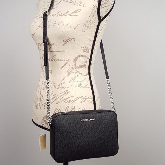 SOLD NWT Michael Kors LG crossbody bag Black - Picture 2 of 7
